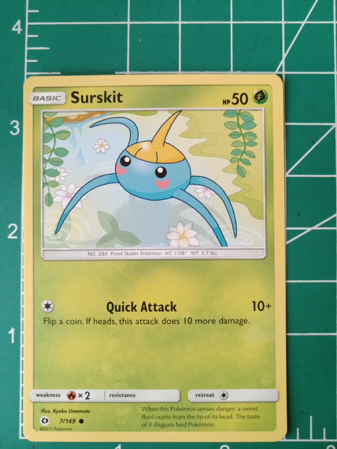 Pokemon Surskit Trading Card