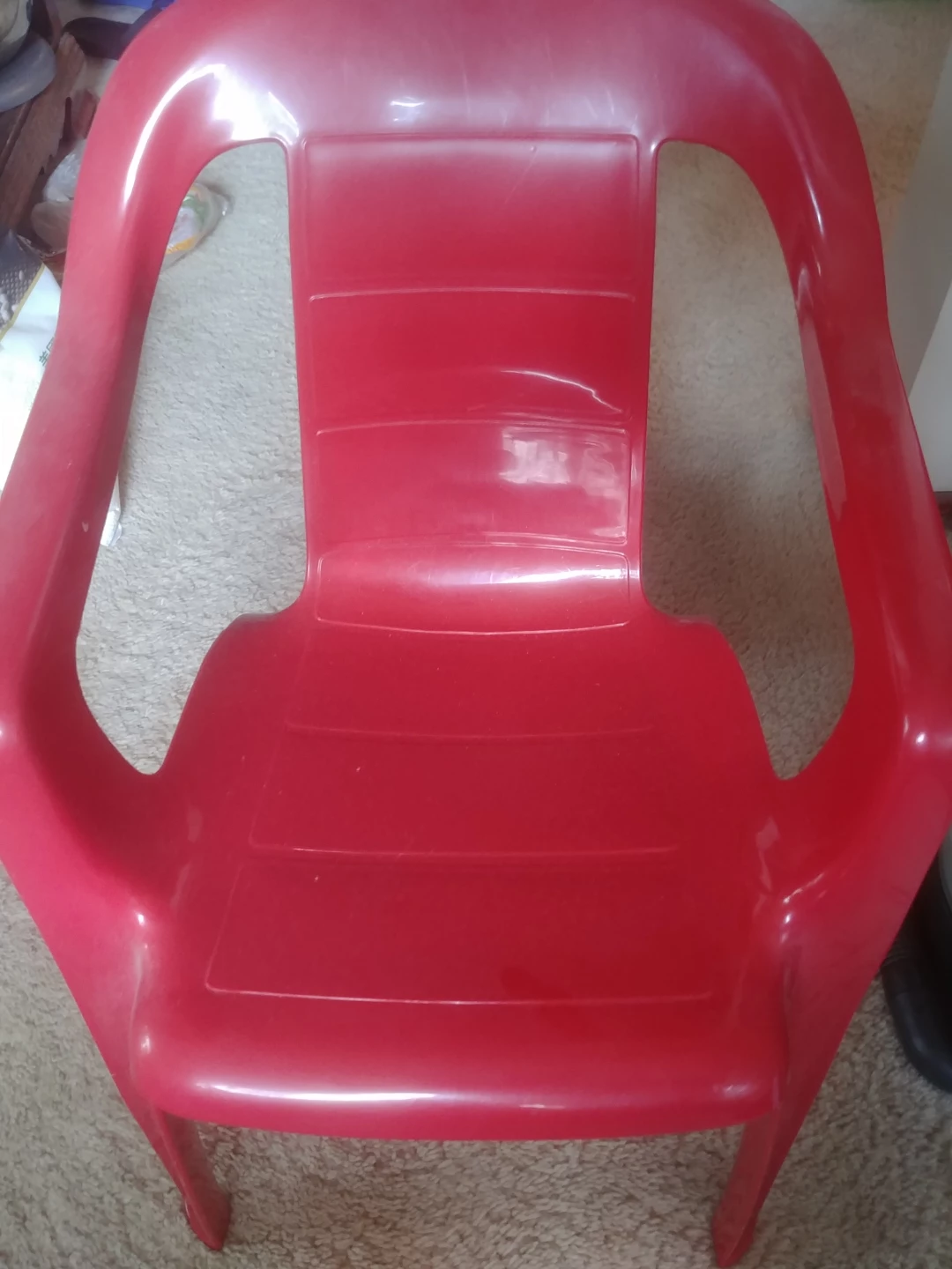 Rubbermaid Red Plastic Chair for Children