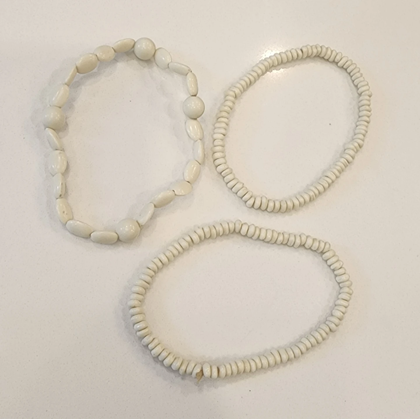 Cream Beaded Bracelets (Set of 3) - photo 4
