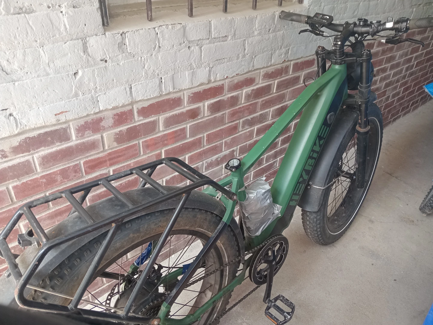 Green Electric Fat Bike