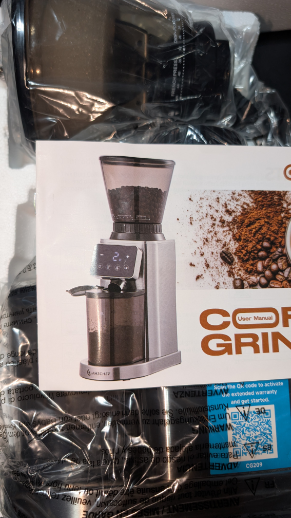 AMZCHEF Anti-Static Conical Burr Coffee Grinder - photo 3