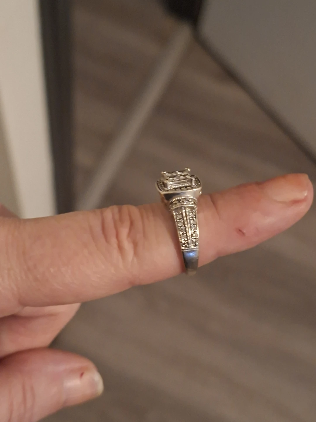 14k white gold princess cut diamond engagement ring - photo 5