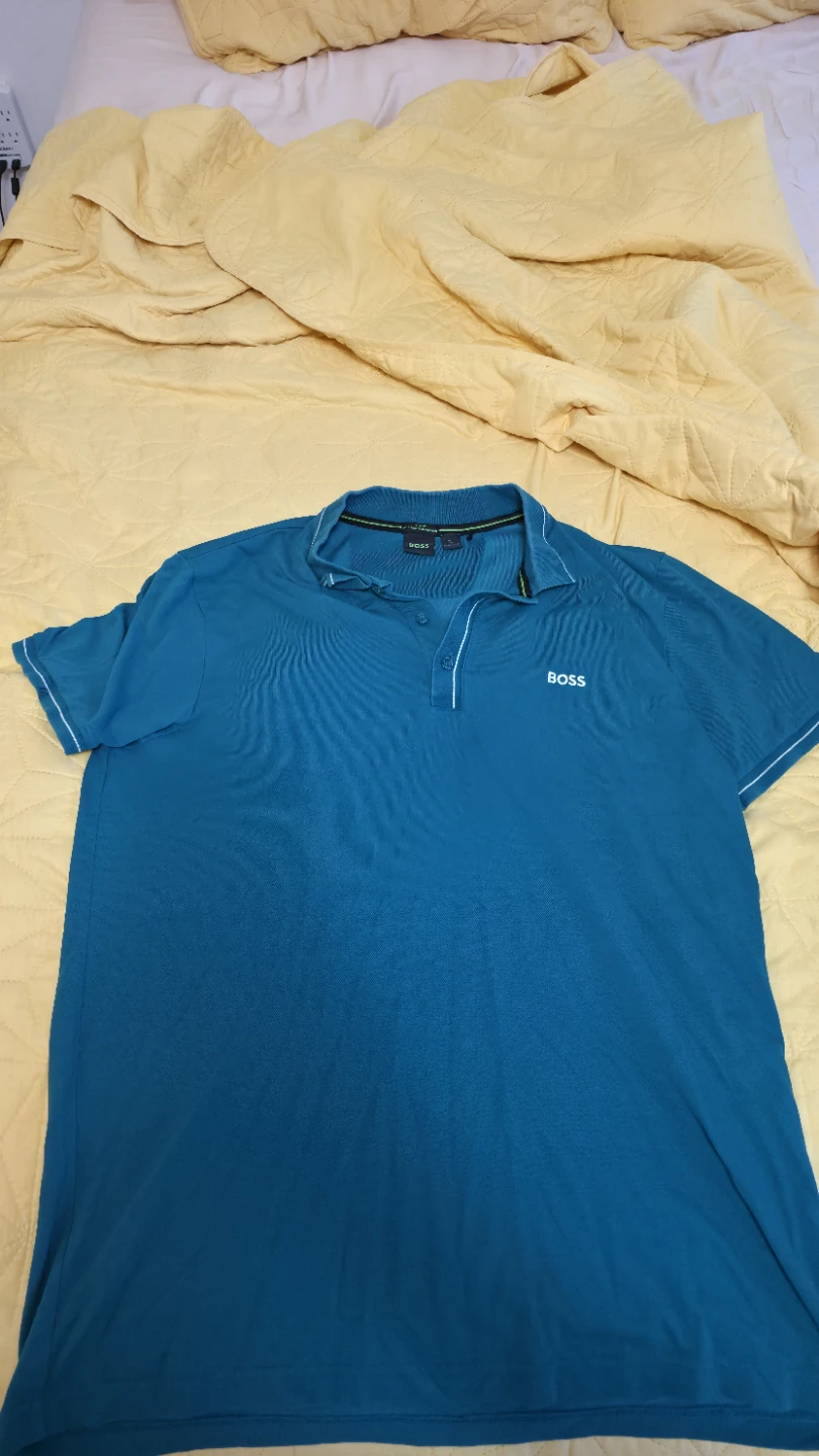 BOSS Slim Fit Moisture Management Polo Shirt - Teal - XXL