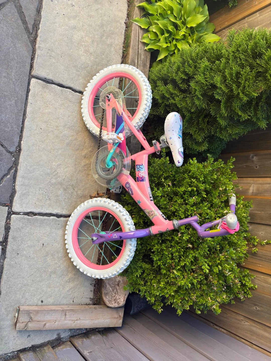 Like New! Pink Barbie Kids Bike for adventures outdoors!