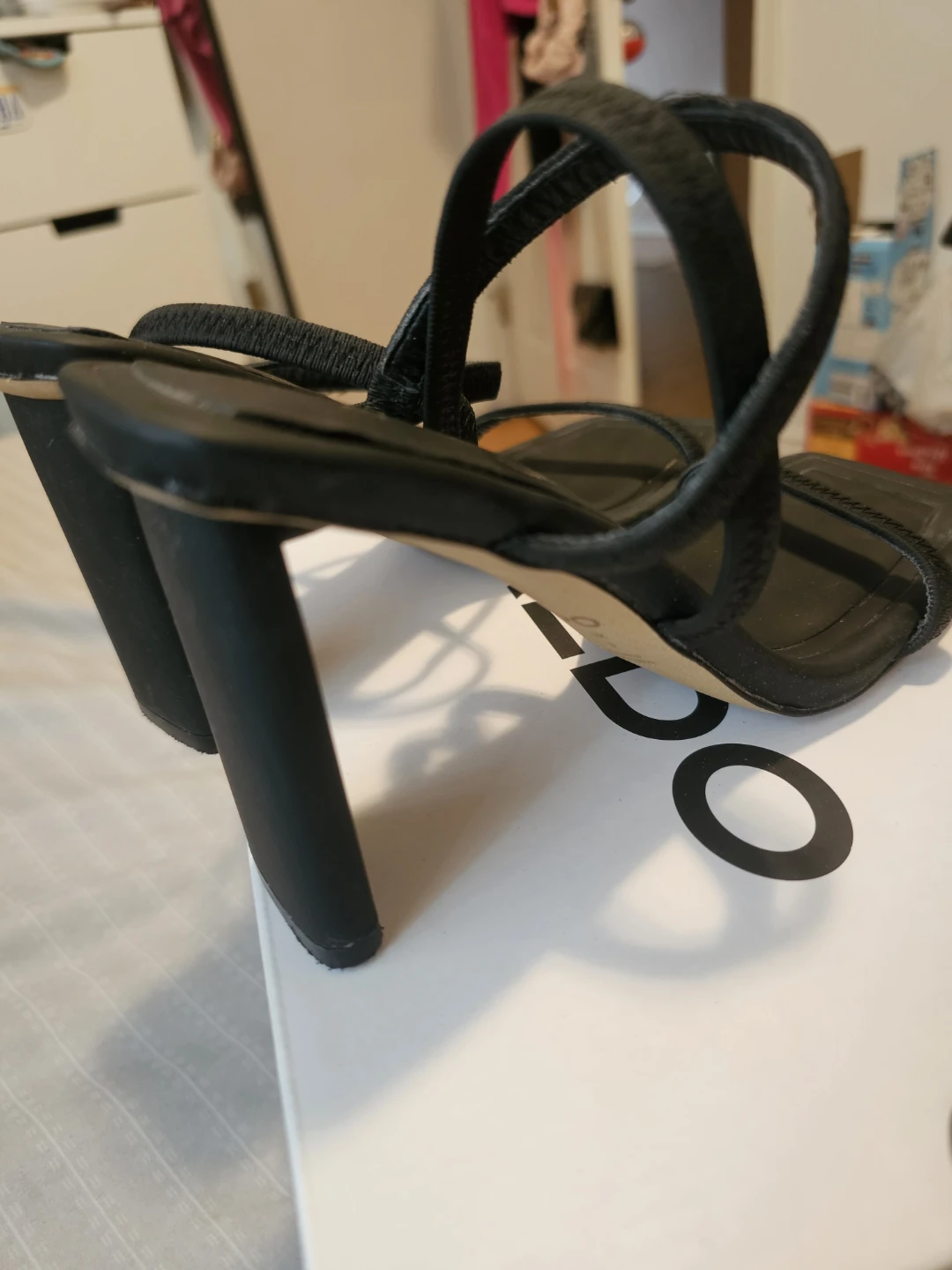 Aldo Okurra Black Strappy Heeled Sandals Size 6 - photo 2