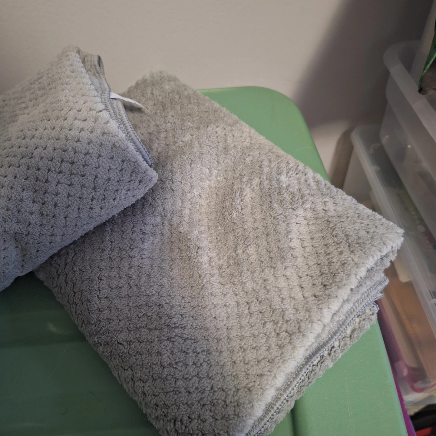 Grey Bath Towels - Quick Dry Microfiber - photo 2