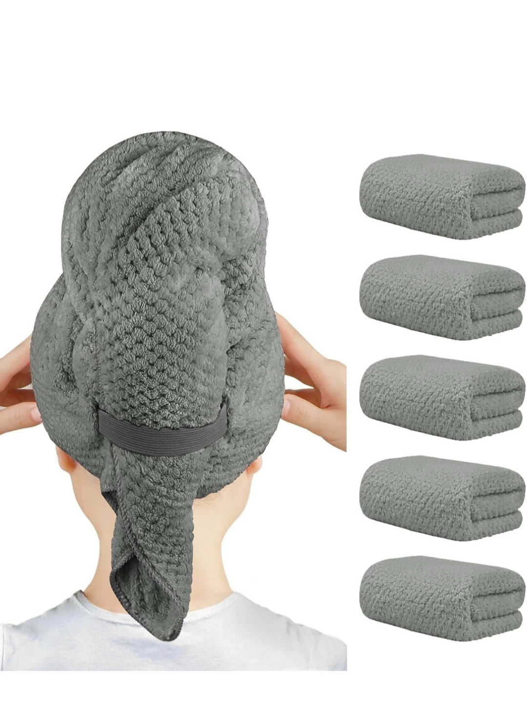 Grey Bath Towels - Quick Dry Microfiber - photo 4