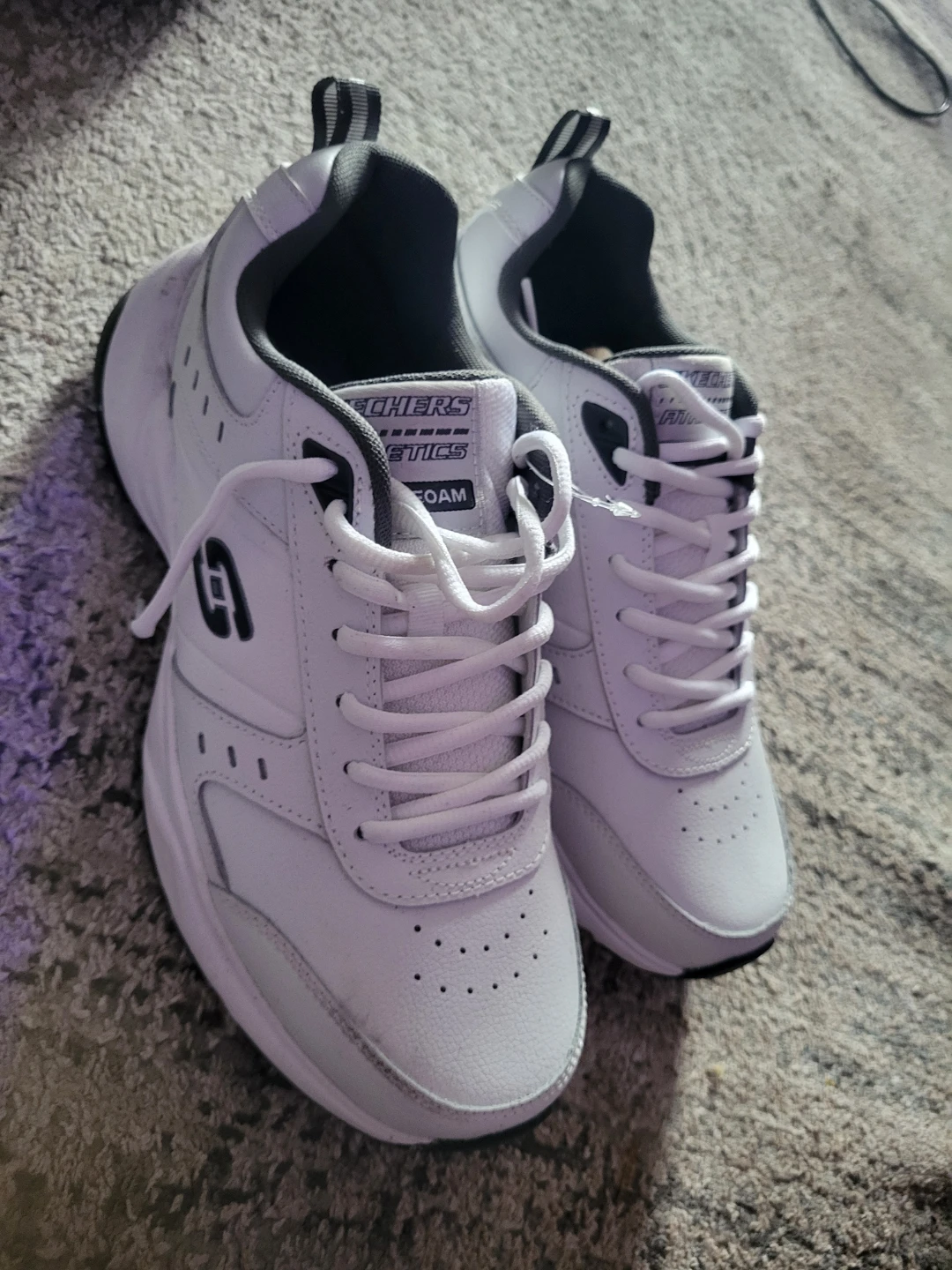 Skechers White Athletic Shoes