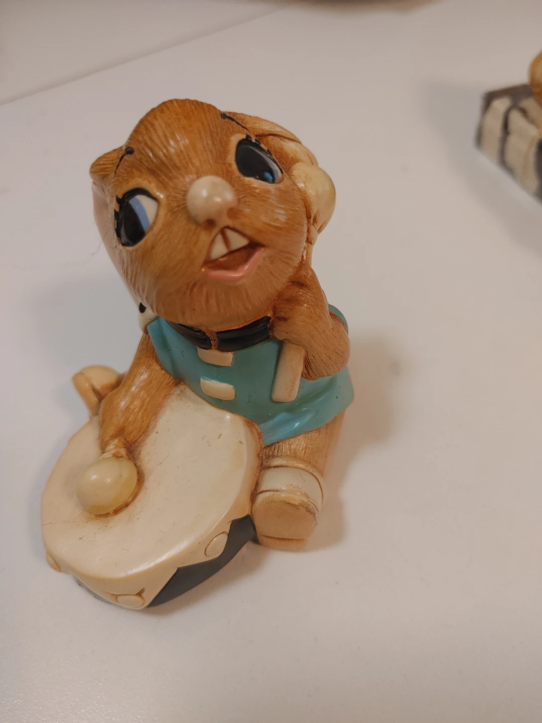 Figurine of a Beaver playing a drum