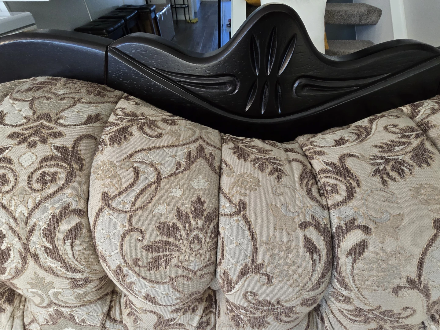 Vintage Tufted Loveseat and Armchair Set - photo 4