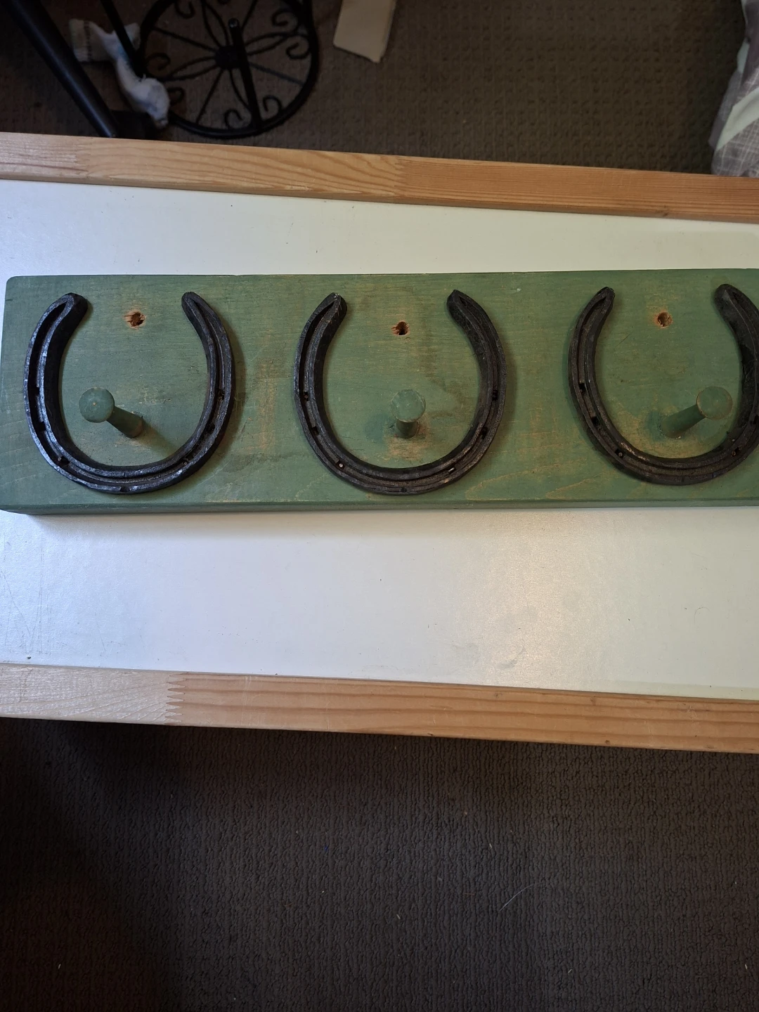 Rustic Horseshoe Coat Rack - photo 4