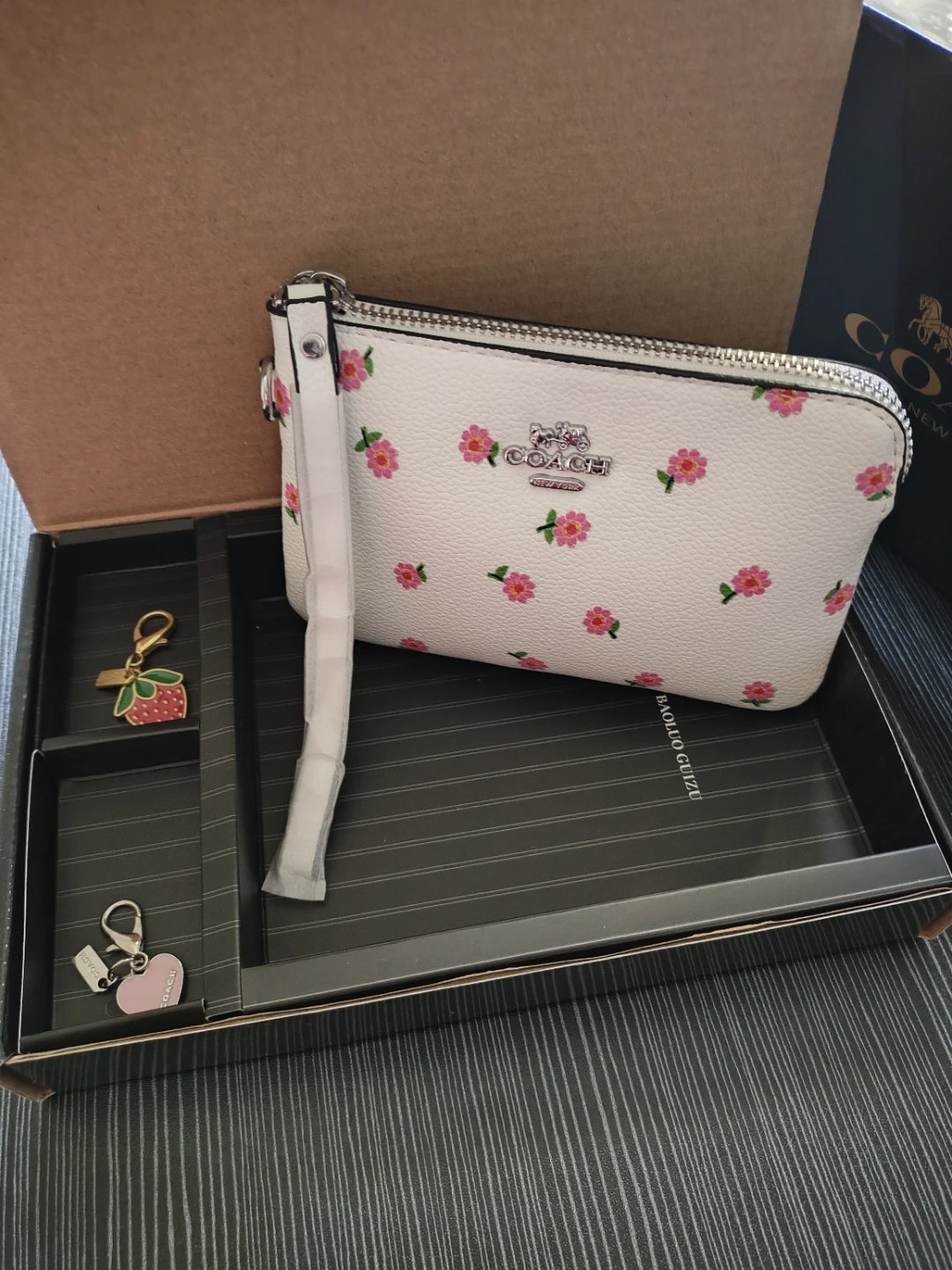 Coach Wristlet with Charms