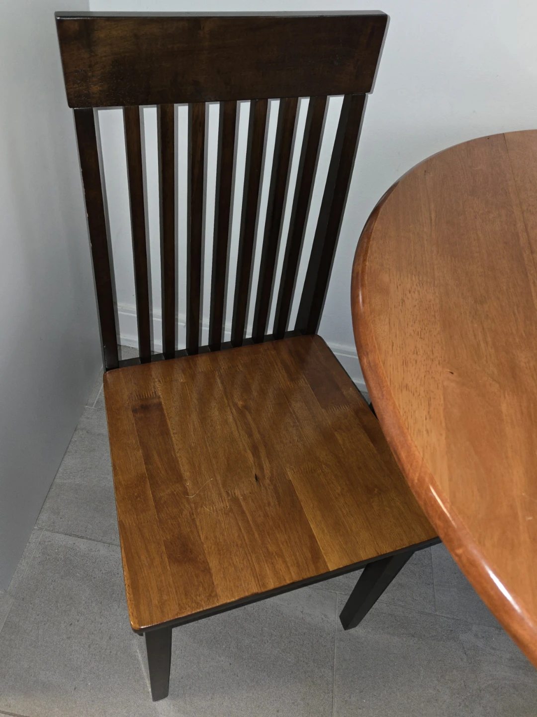 3 PC Espresso & Dirty Oak Dining Table Set - photo 3