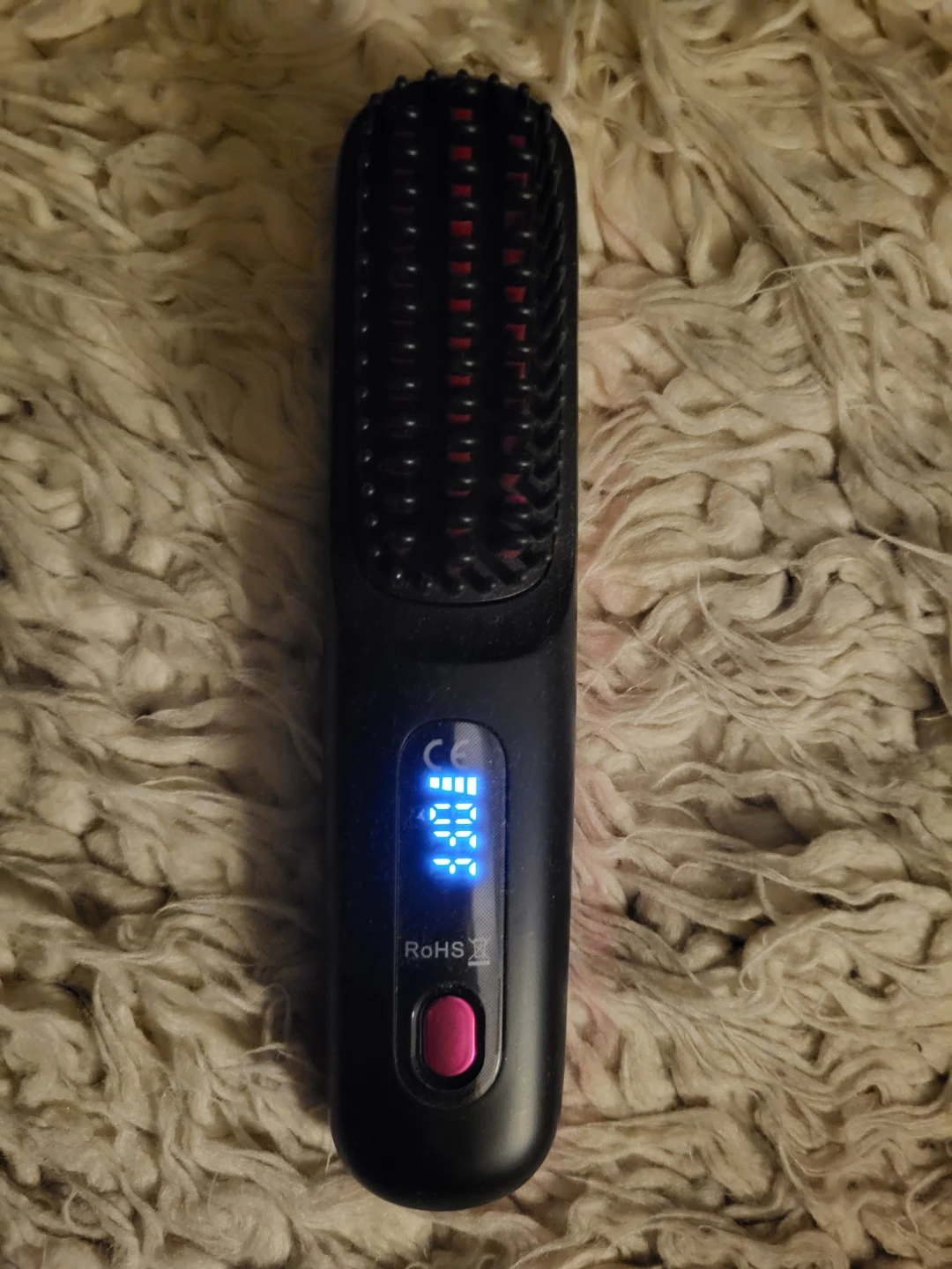 ⚽️ Black and Pink Hair Straightening Brush - photo 2