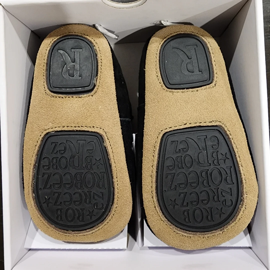 Robeez First Kicks Black Leather Crib Shoes - photo 4