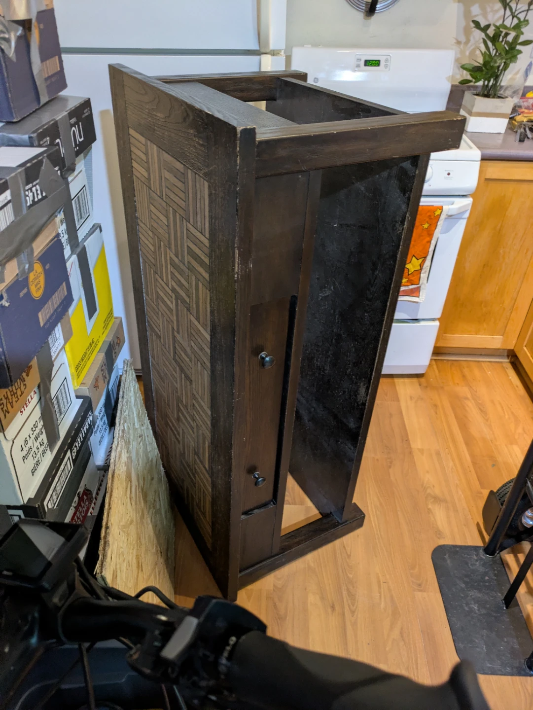 Dark Wood Accent Table with Drawers