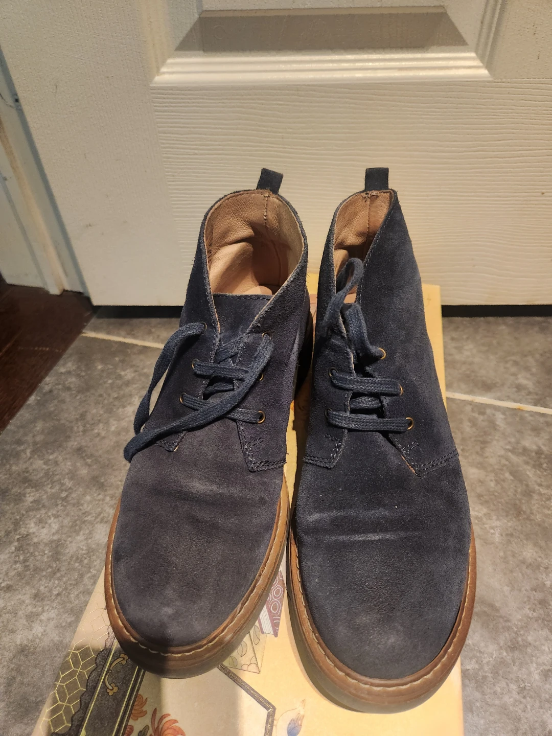 Navy Suede Desert Boots