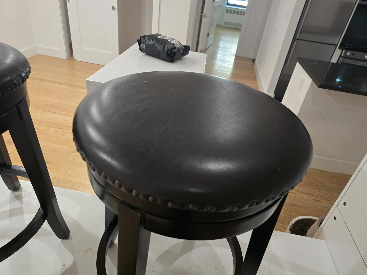 Set of 2 Black Swivel Bar Stools $50 for both - photo 2