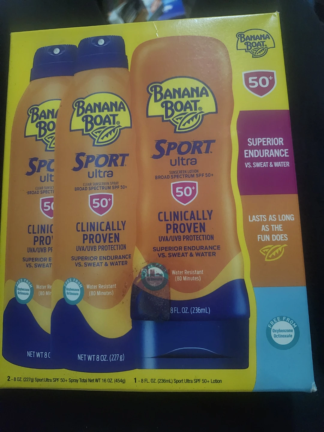 Banana Boat Sport Ultra SPF 50+ Sunscreen 3-Pack