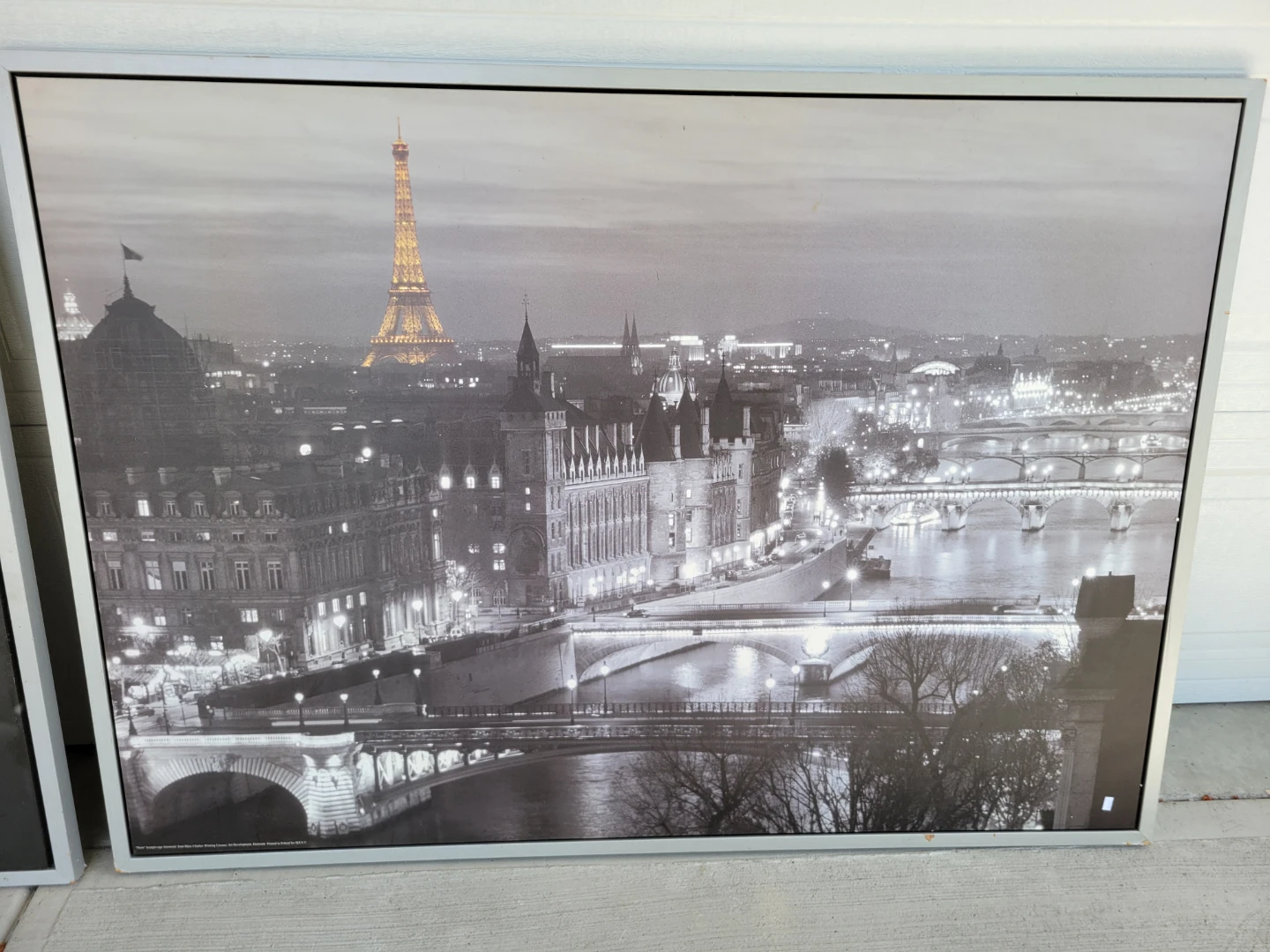 Set of 2 Large Framed Prints - London Bus & Paris Skyline - photo 4