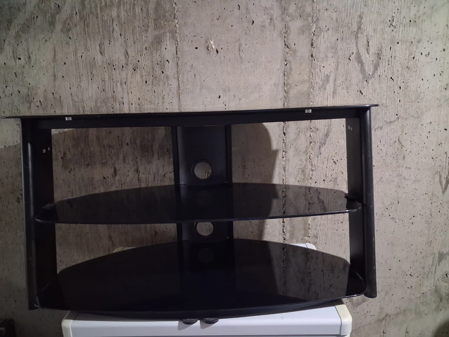 Black 3-Tier Entertainment TV Stand - photo 2