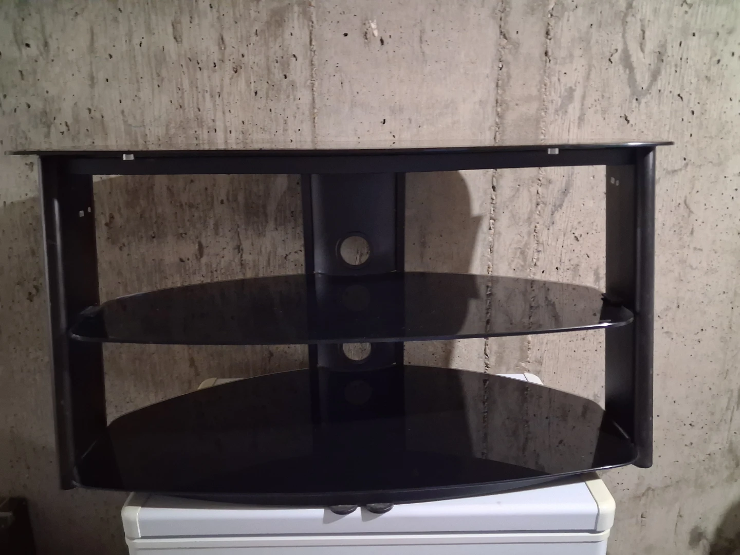 Black 3-Tier Entertainment TV Stand - photo 3