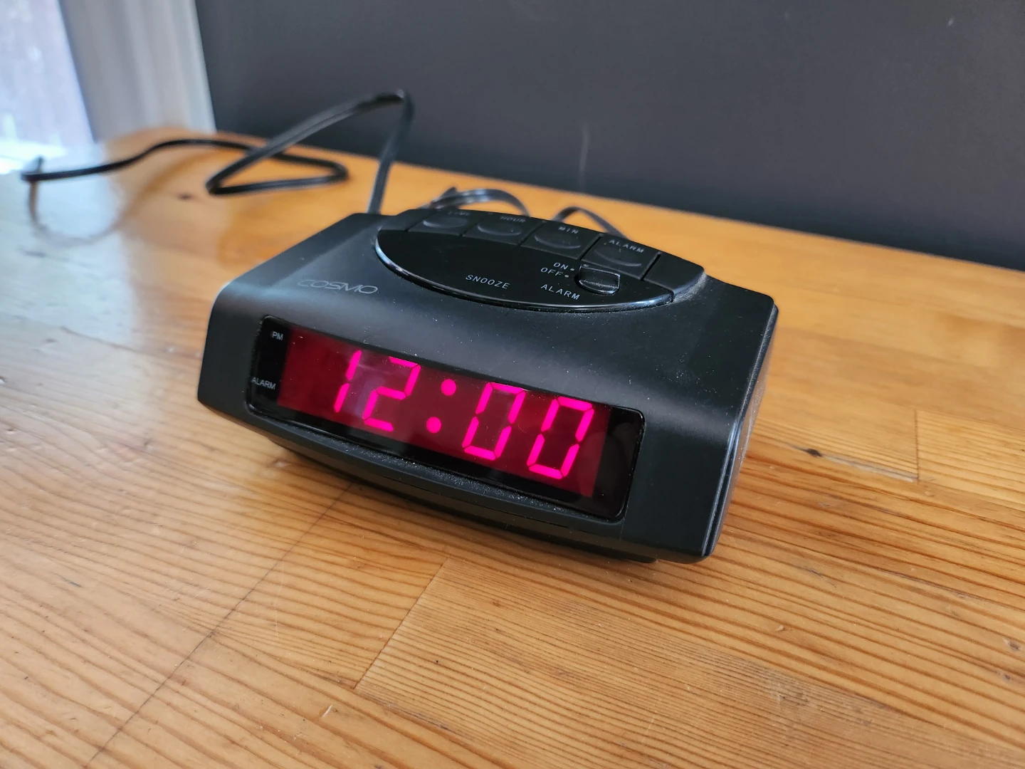 Cosmo E539X Digital Alarm Clock w/ Red LED Display