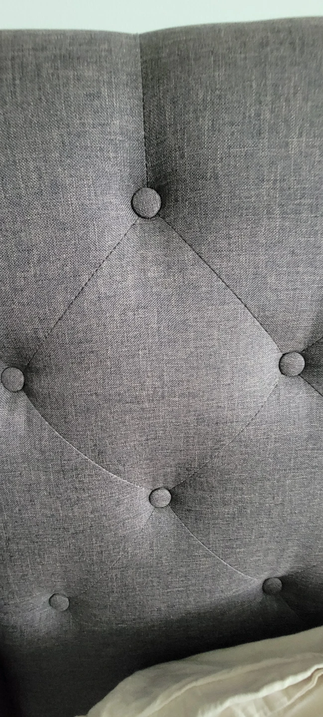 Tufted Wingback Bed Frame with Nailhead Trim - photo 4