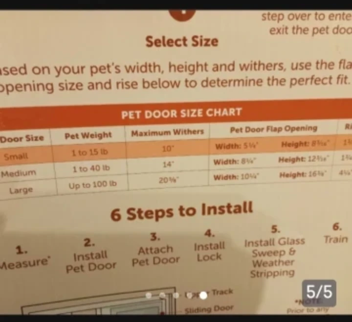 PetSafe Sliding Glass Pet Door - Medium - White ⚽ - photo 3
