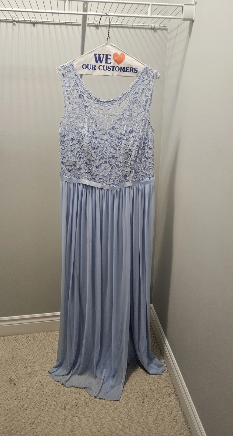Ice Blue Lace Bridesmaid Dress - photo 3