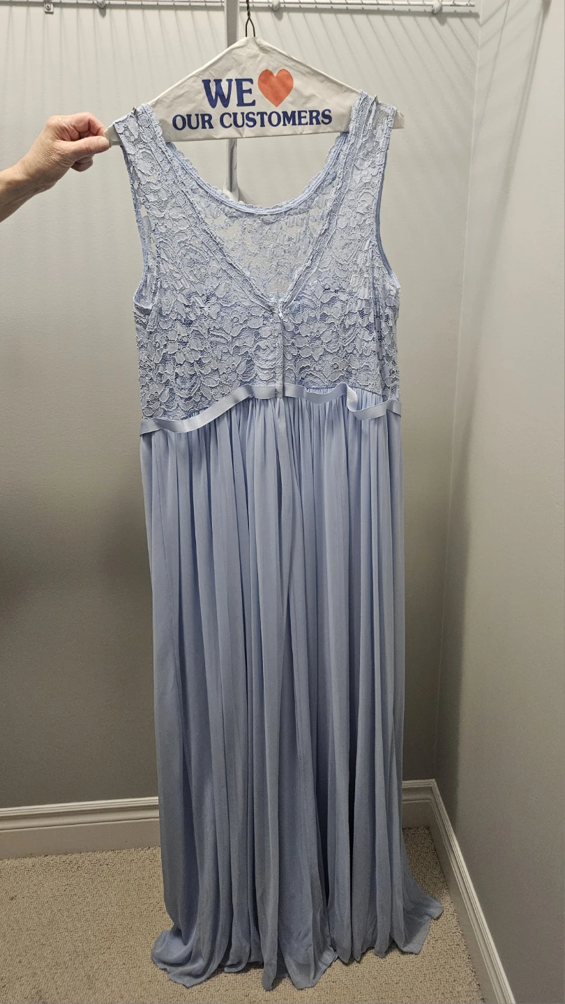 Ice Blue Lace Bridesmaid Dress - photo 4