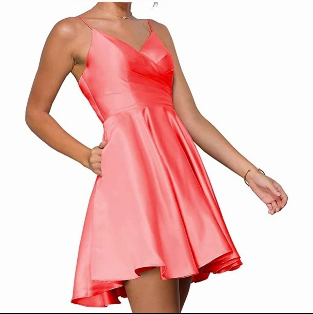 BNWT Pink Satin Corset Back Mini Dress ⚽