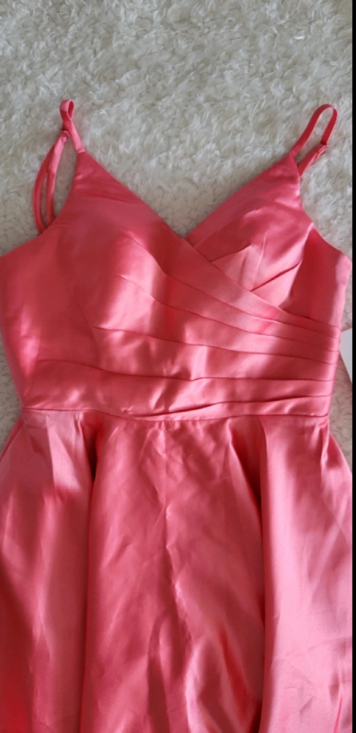 BNWT Pink Satin Corset Back Mini Dress ⚽ - photo 3