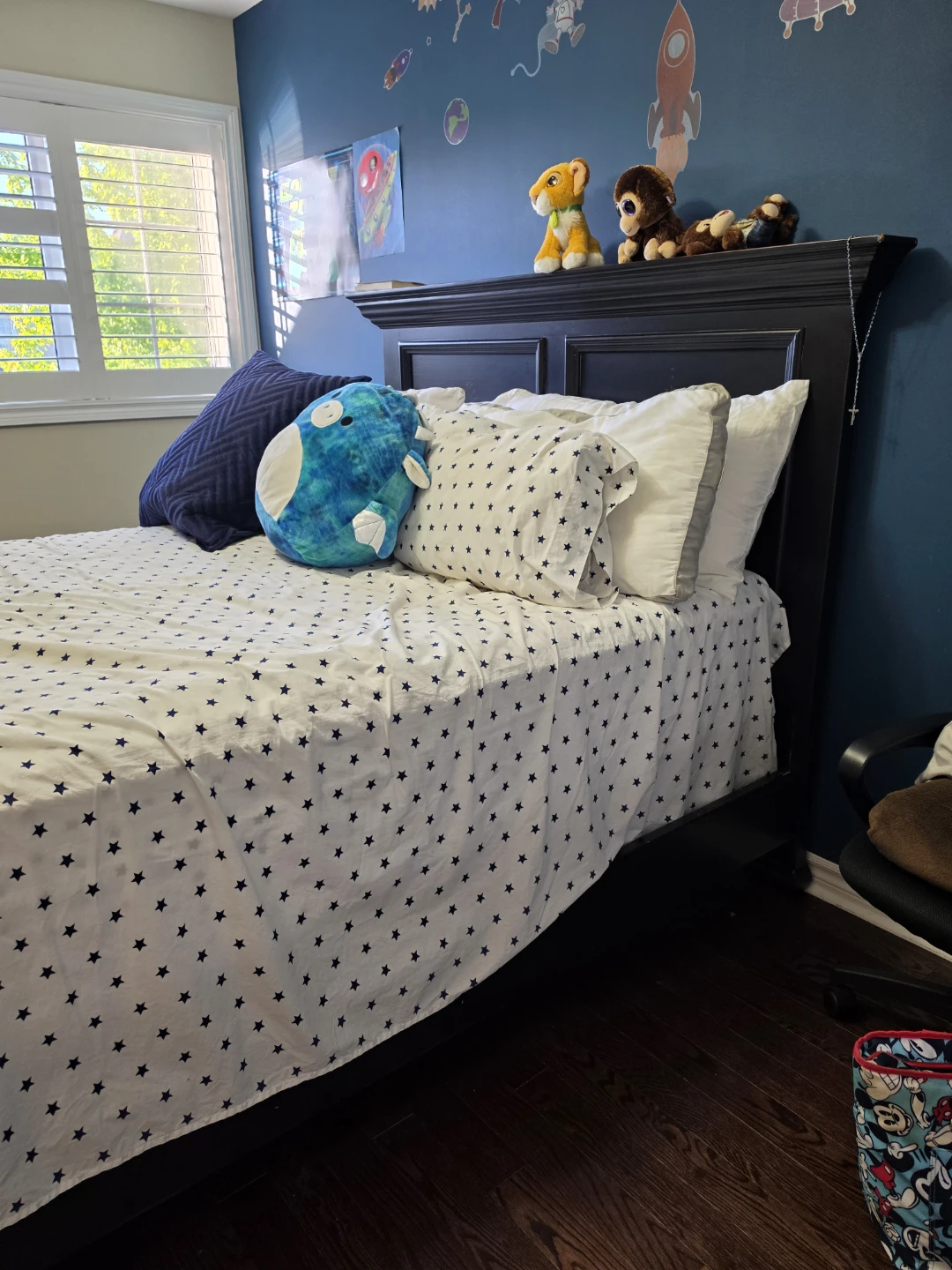 Black Wooden Bed Frame