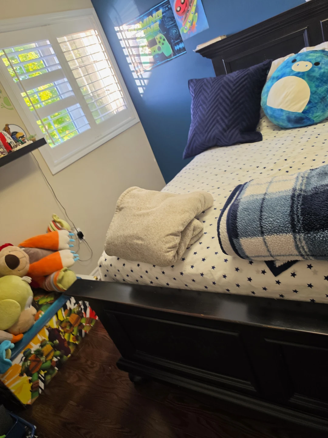 Black Wooden Bed Frame - photo 2