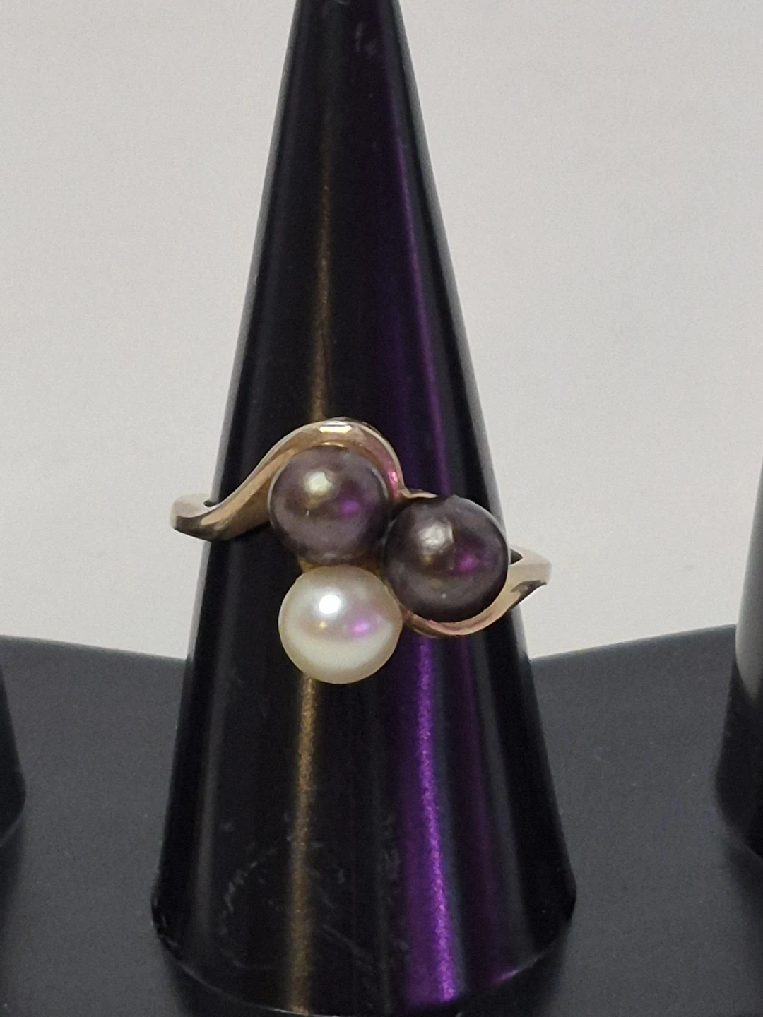 10k Ring With Pearls