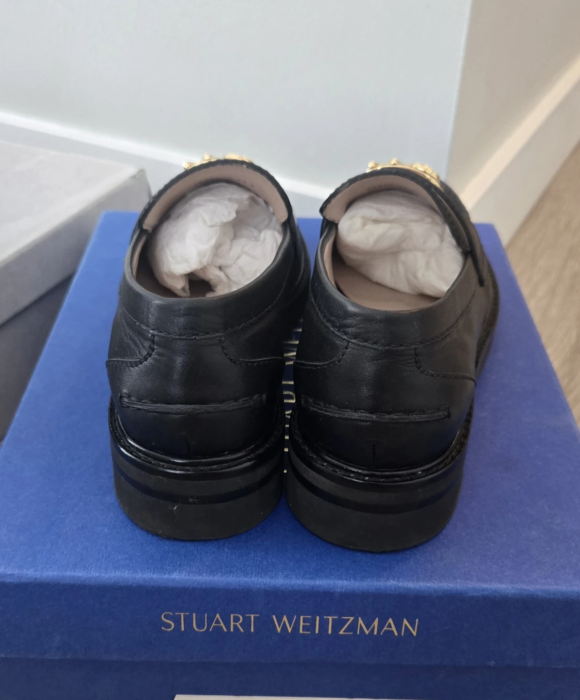 Stuart Weitzman Black Leather Loafers - photo 3