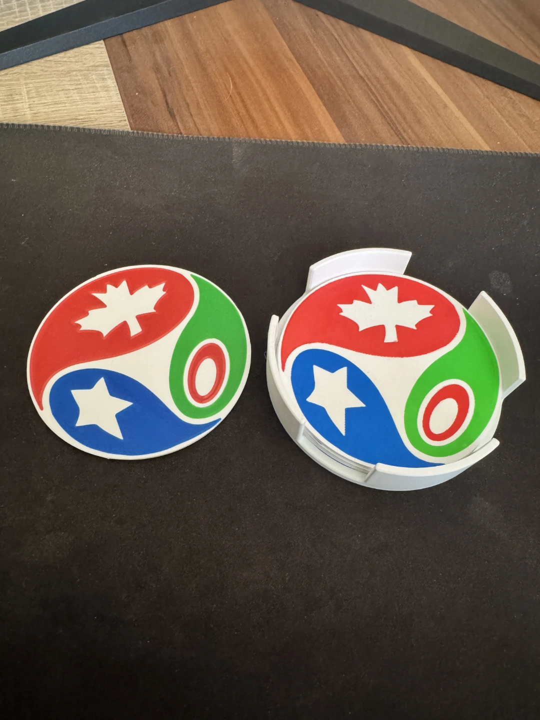 ⚽ World Cup 2026 Coaster Set with Holder (Made in Gastown) ⚽ - photo 3