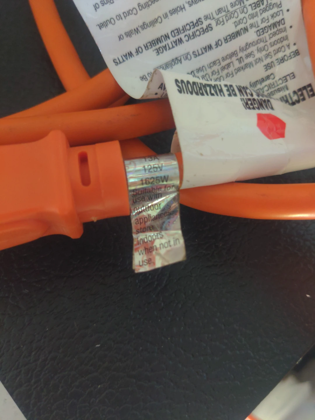 Orange Extension Cord - photo 2