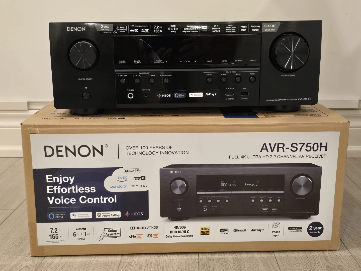 Denon AVR-S750H 7.2 Channel 4K Ultra HD AV Receiver