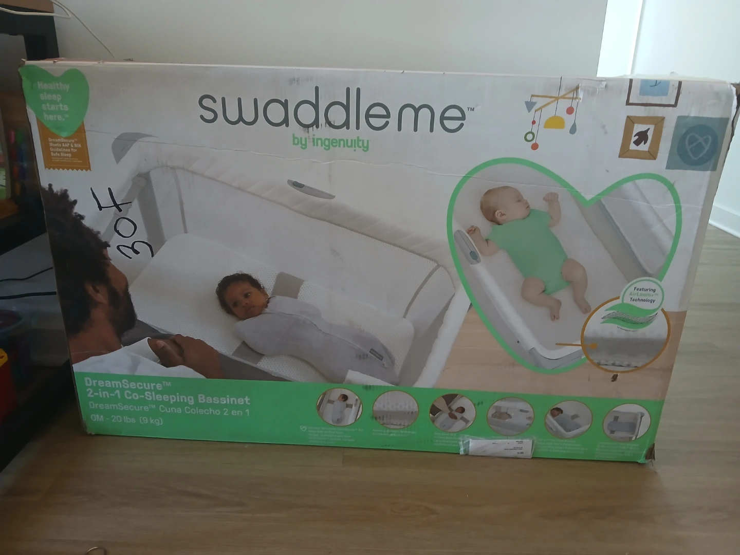 SwaddleMe by Ingenuity DreamSecure 2-in-1 Co-Sleeping Bassinet