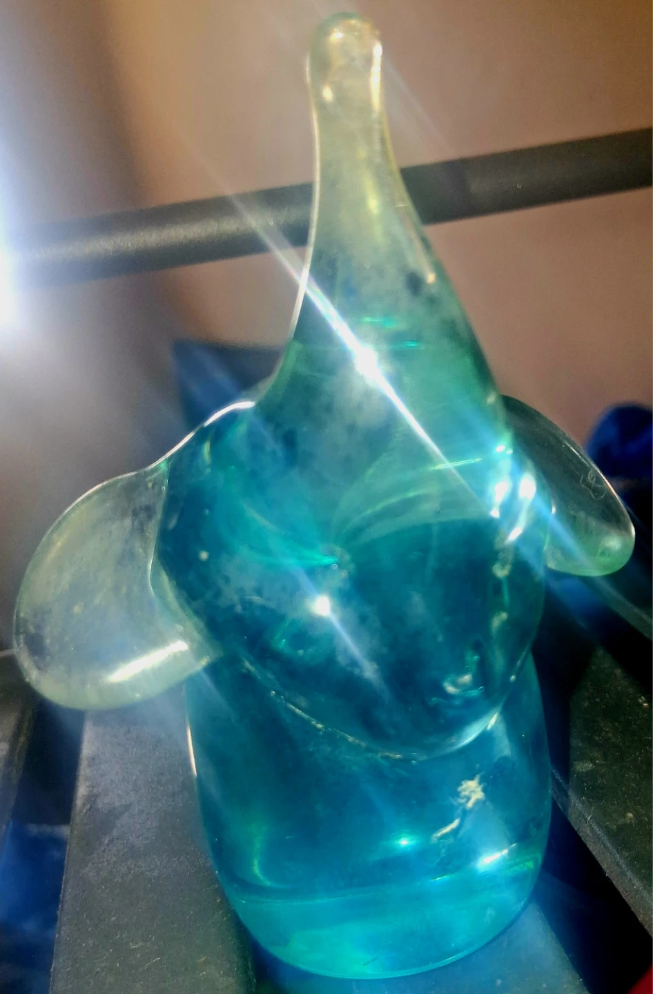 Glass Elephant Figurine