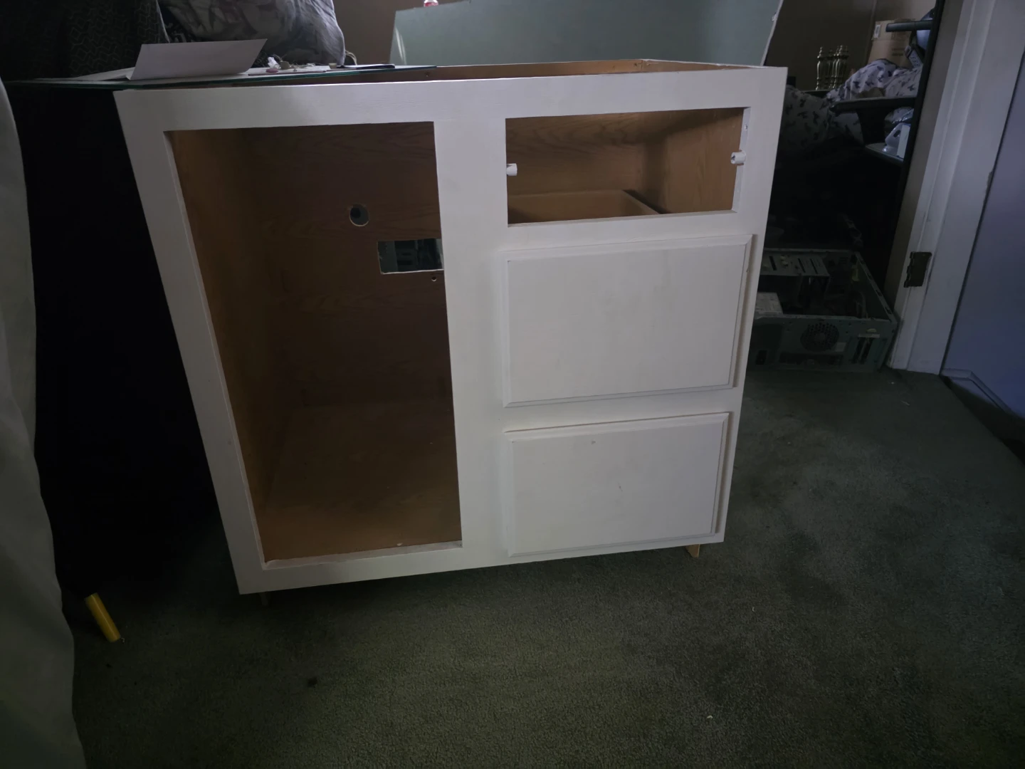 White Bathroom Vanity Cabinet Base