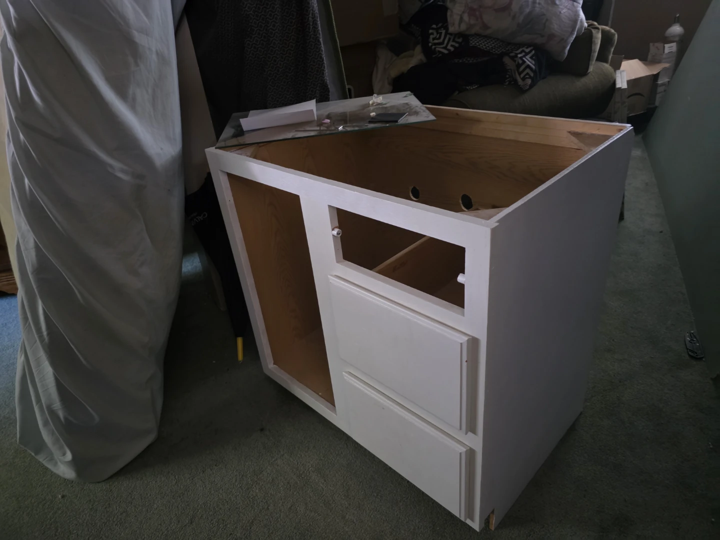 White Bathroom Vanity Cabinet Base - photo 3