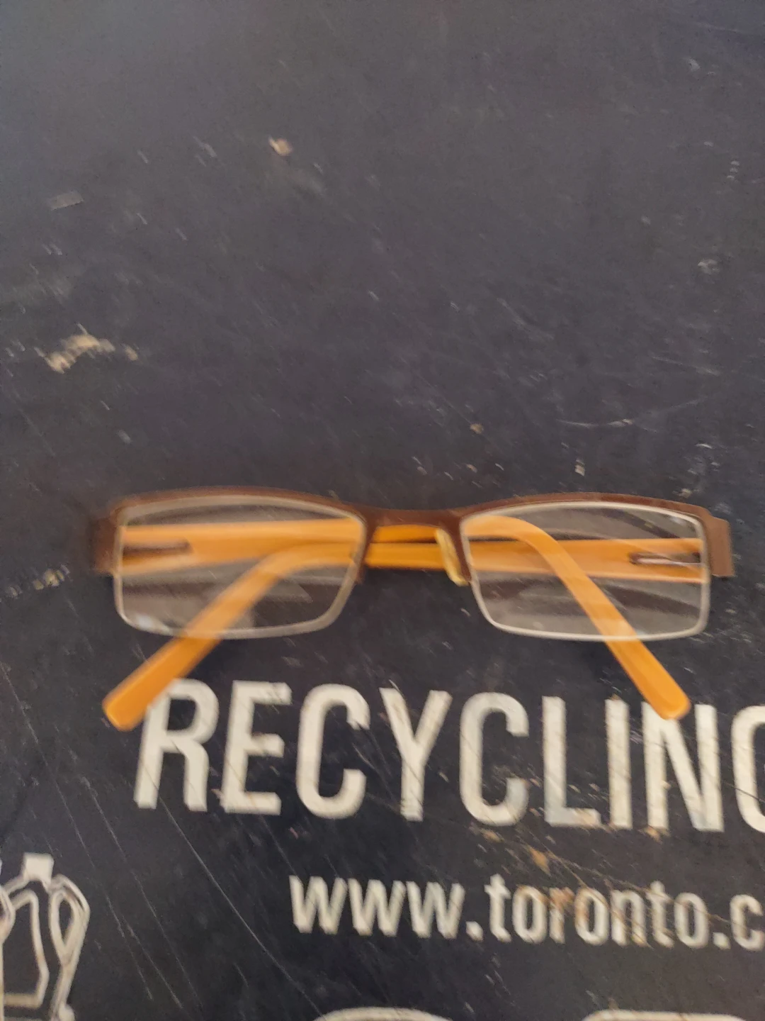 Brown and orange eyeglasses ⚽ - photo 3