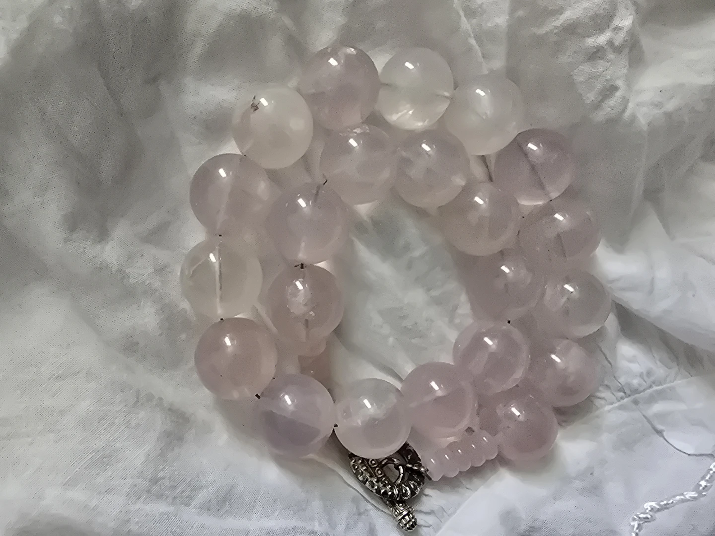 NATURAL Rose Quartz Beaded Necklace - photo 5