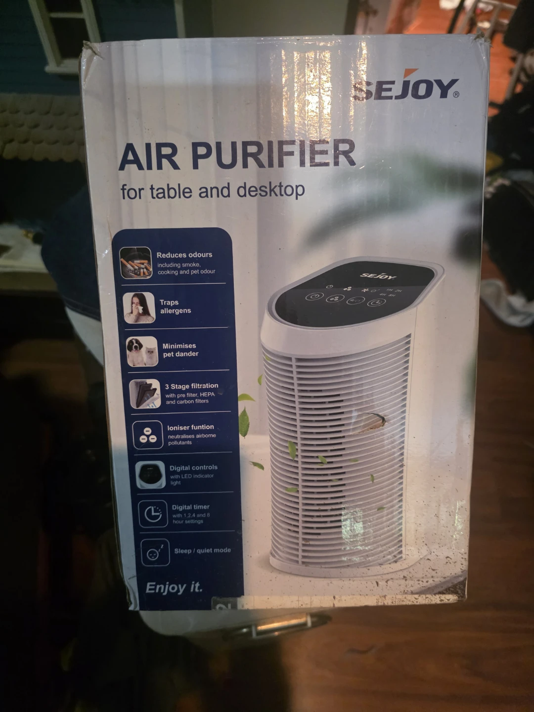 SEJOY Air Purifier for Table and Desktop