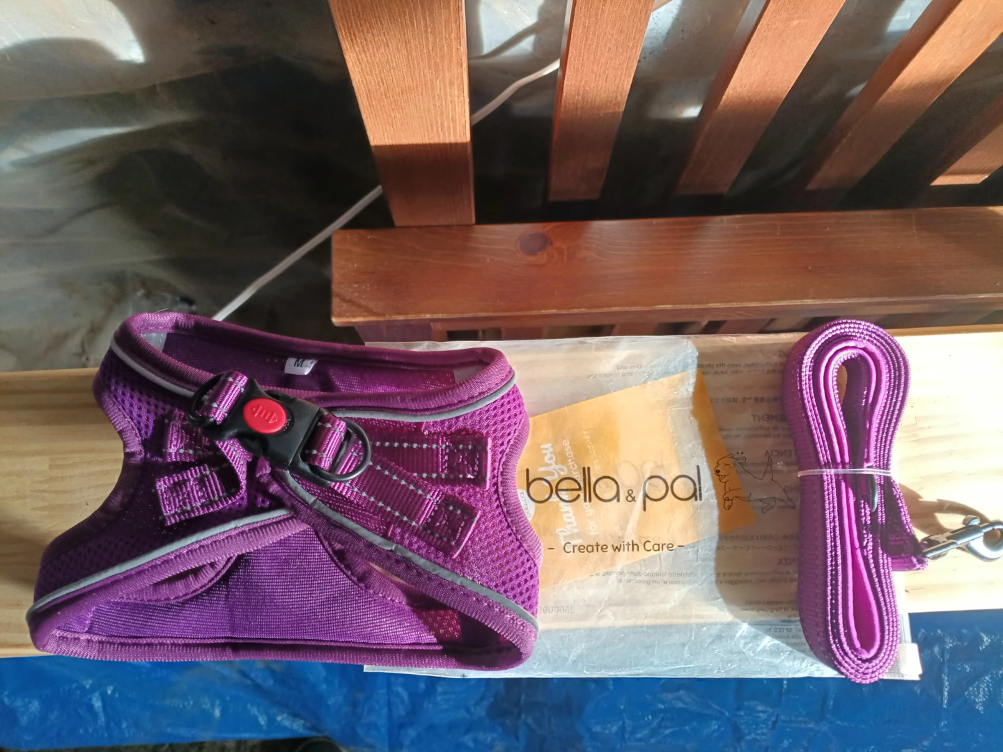 Bella & Pal Dog Harness and Leash Set - Purple - photo 5