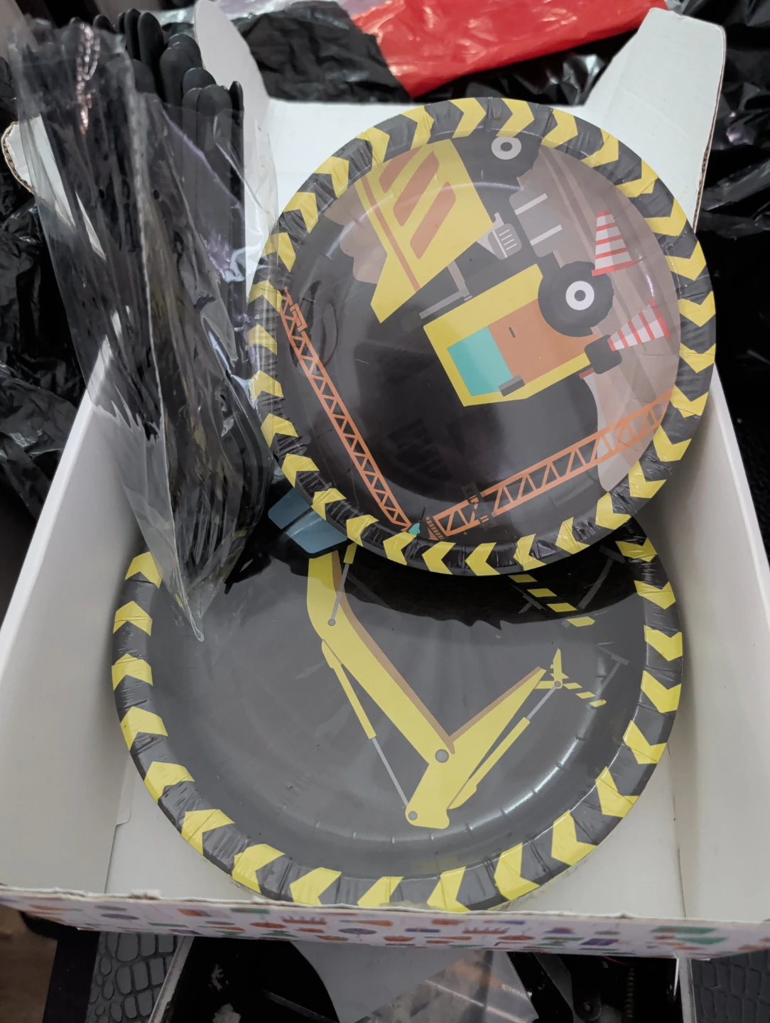 Construction Themed Party Plates and Cutlery