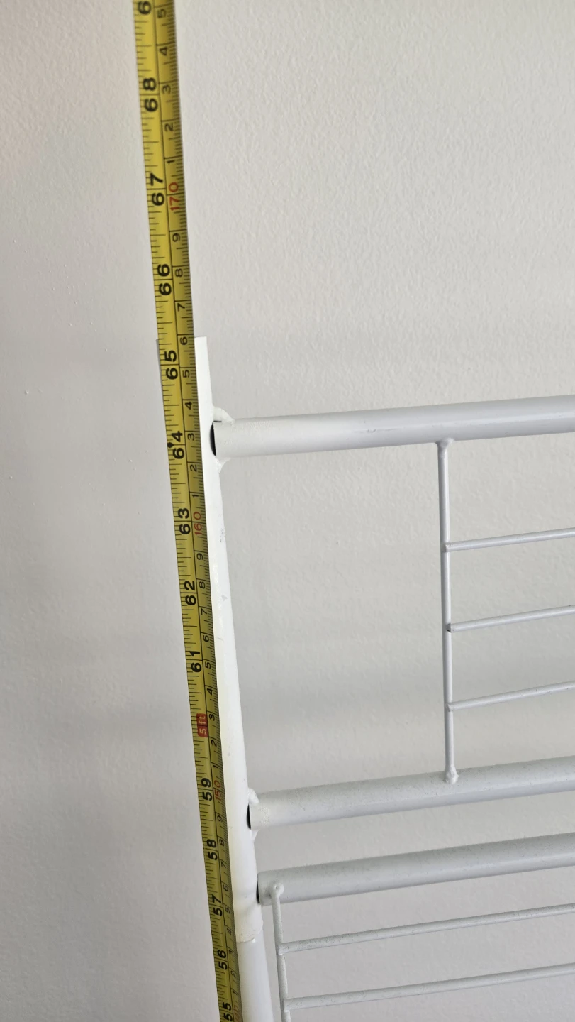 White Metal Over-the-Toilet Shelf Unit - photo 2